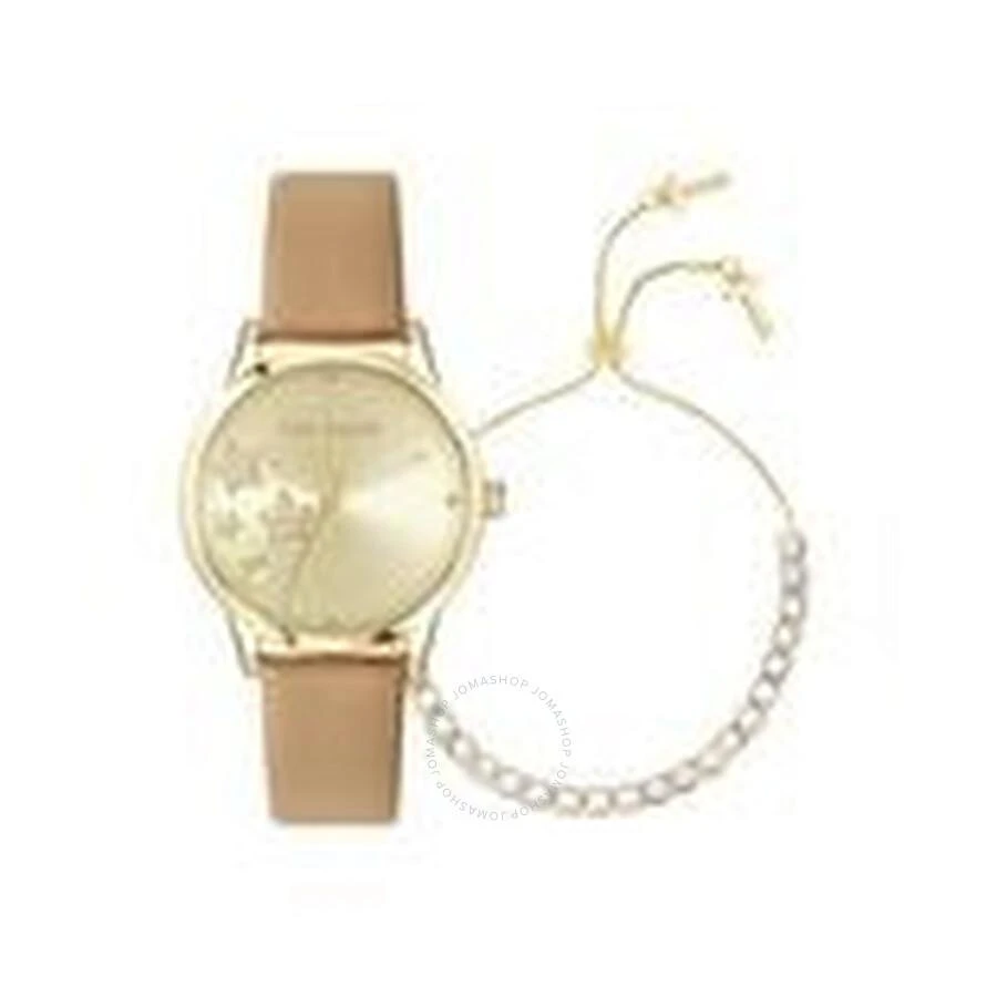 Ted Baker London Fitzrovia Classic Chic Quartz Gold Dial Ladies Watch and Bracelet Set BKGFW22199I 1