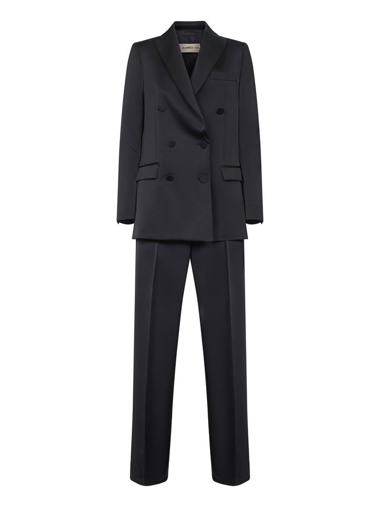BLANCA VITA BLANCA VITA | Midnight blue satin Telvera suit | Women | 40