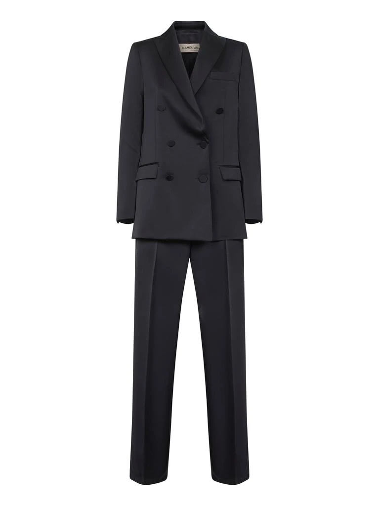 BLANCA VITA BLANCA VITA | Midnight blue satin Telvera suit | Women | 40 1