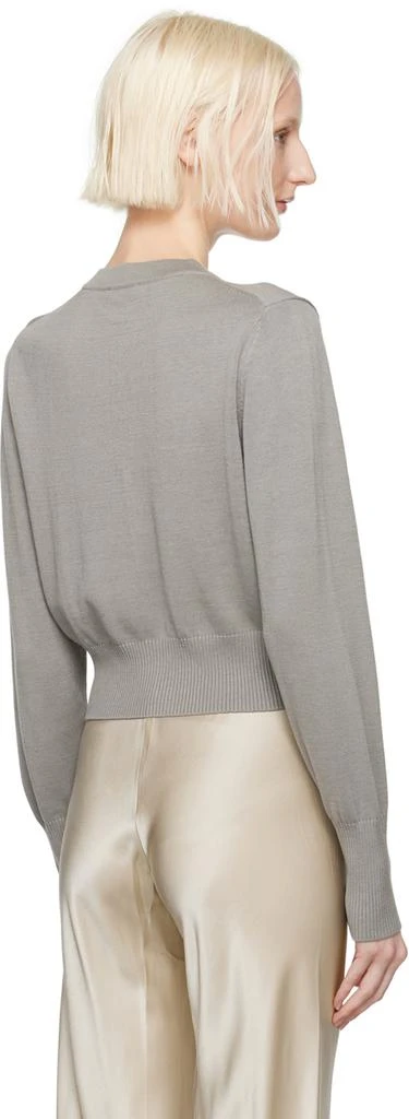 Silk Laundry Gray Cropped Cardigan 3