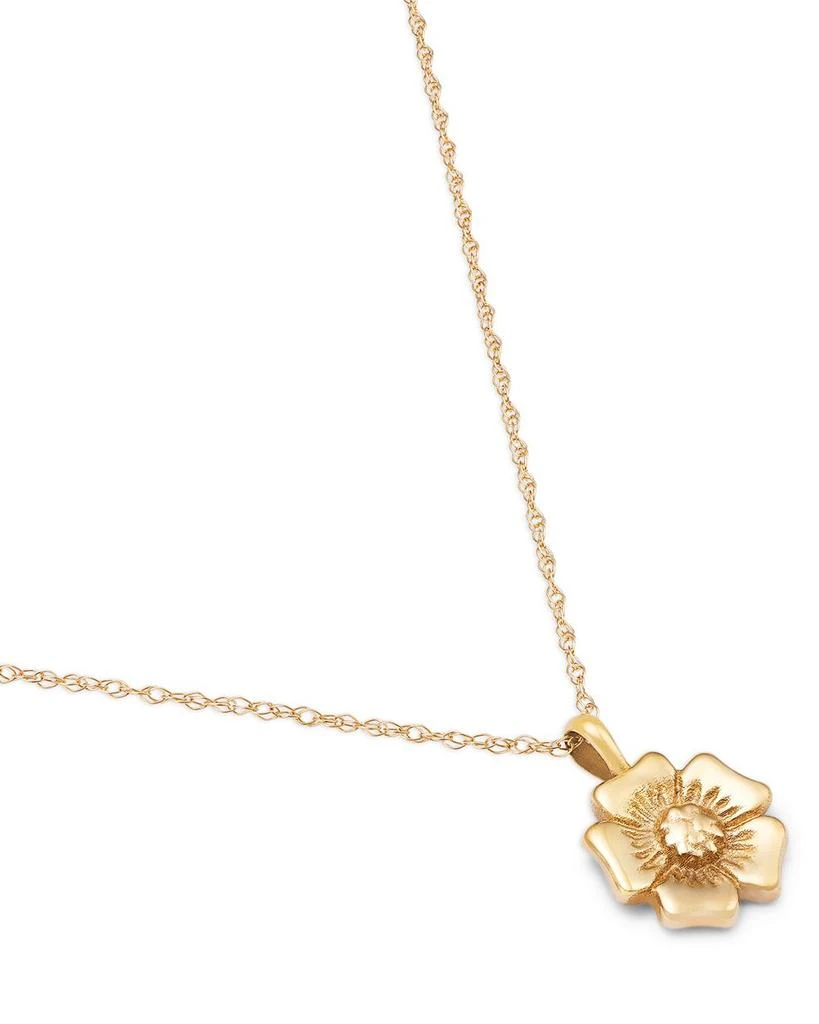 Moon & Meadow 14K Yellow Gold Flower Pendant Necklace, 18" 3