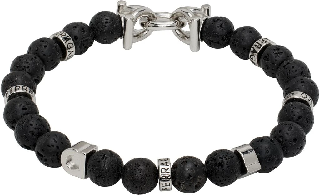Salvatore Ferragamo Black Beads Bracelet