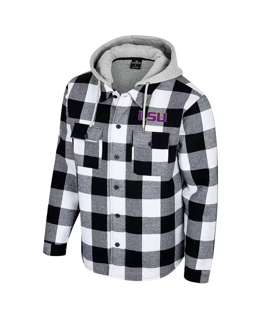 Colosseum Men's Black/White LSU Tigers Buffalo Plaid Full-Zip Jacket