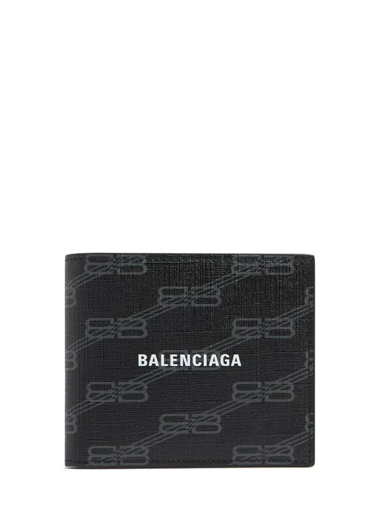 Balenciaga Logo Printed Faux Leather Wallet 1