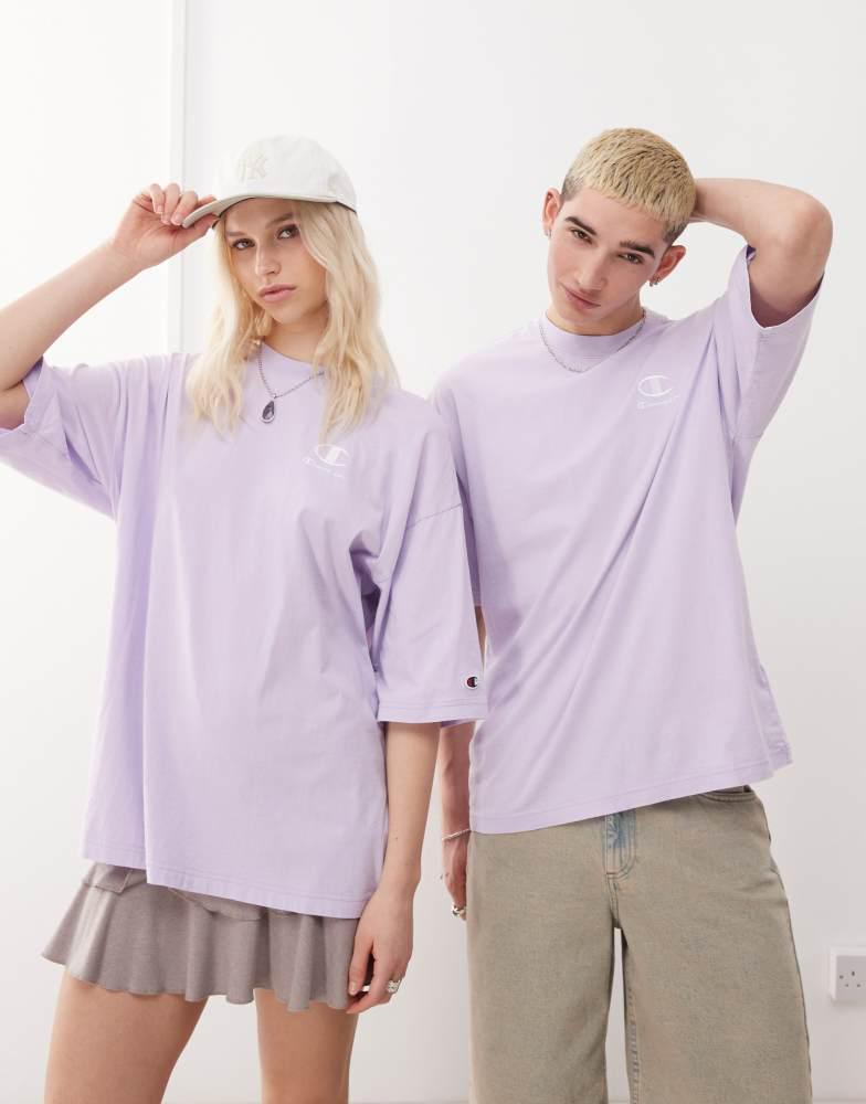CHAMPION Champion unisex crewneck t-shirt in purple