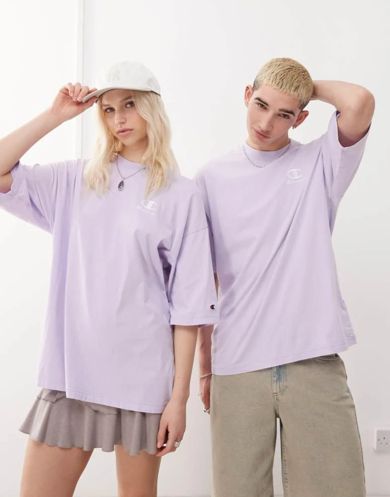 CHAMPION Champion unisex crewneck t-shirt in purple 1