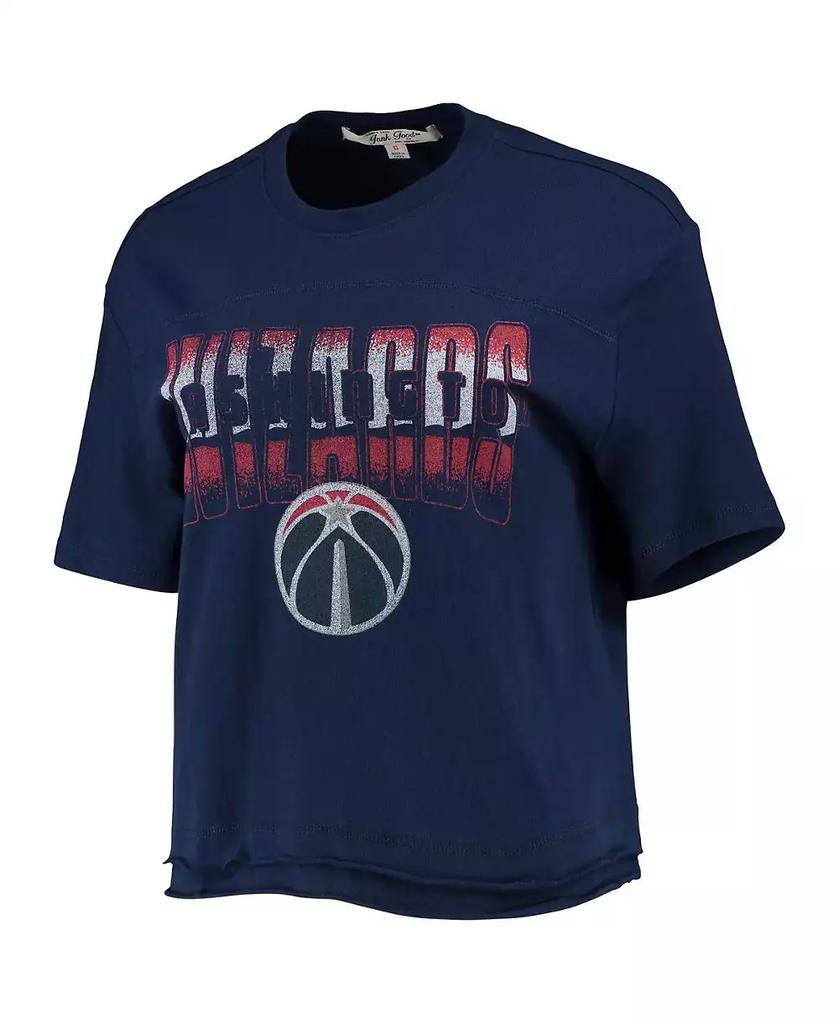 Junk Food Women's Navy Washington Wizards Gradient Crop Top