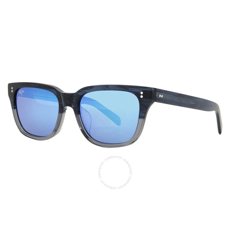 Maui Jim Maui Jim Likeke Blue Hawaii Rectangular Unisex Sunglasses B894-03 54 2