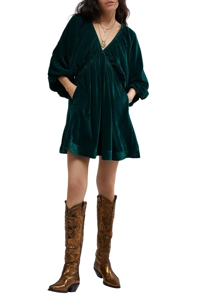Free People Portia Velvet Babydoll Minidress 1
