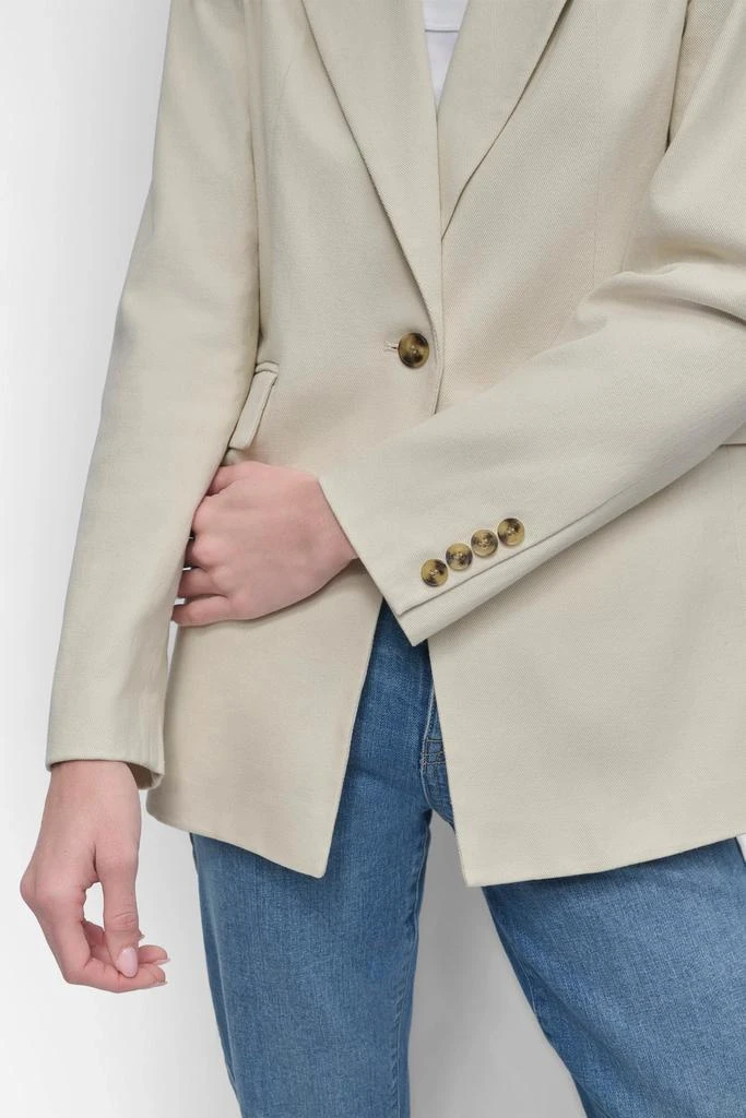 DKNY SINGLE BUTTON BLAZER WITH CUT AWAY HEM 5