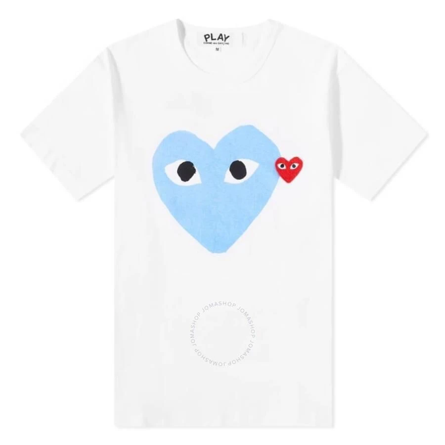Cdg Play Heart Print Cotton T-Shirt 1