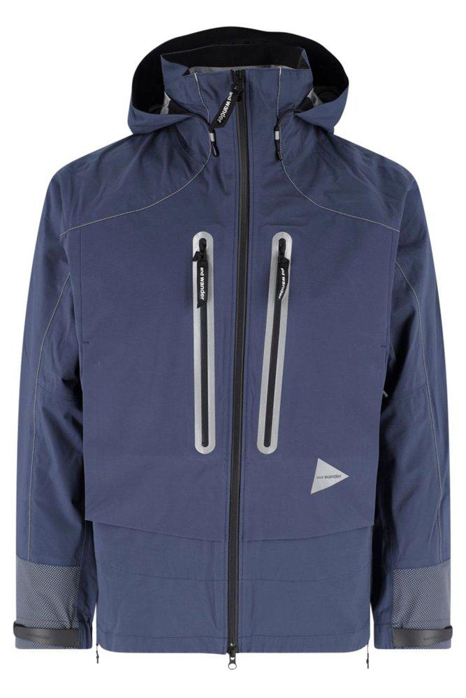 And Wander Blue Gramicci Edition Brushed Nylon Jacket - Outdoor