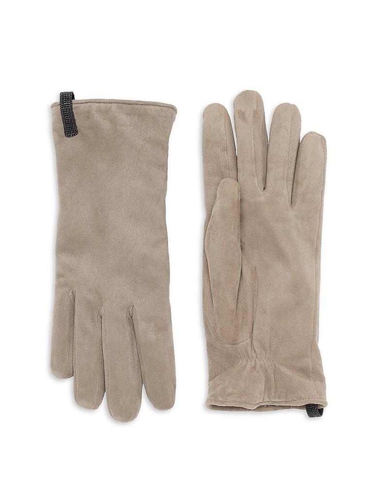Brunello Cucinelli Suede Gloves with Monili