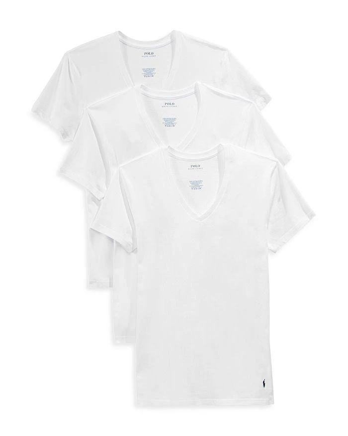 Ralph Lauren Slim Fit V-Neck Undershirt, Pack of 3 1