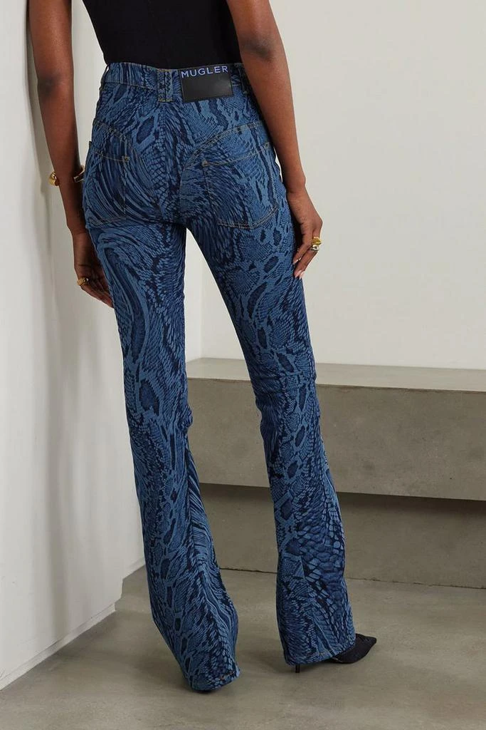 Mugler Printed mid-rise flared jeans 3
