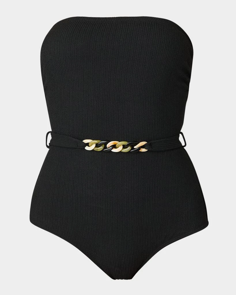 Shoshanna Belted Strapless One-Piece Swimsuit 1