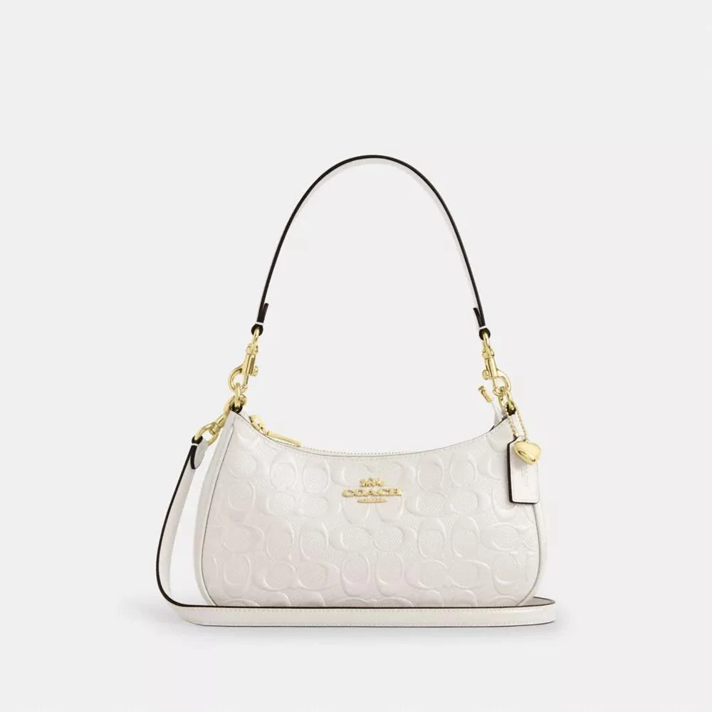 Coach Teri Shoulder Bag In Signature Leather With Heart Charm
