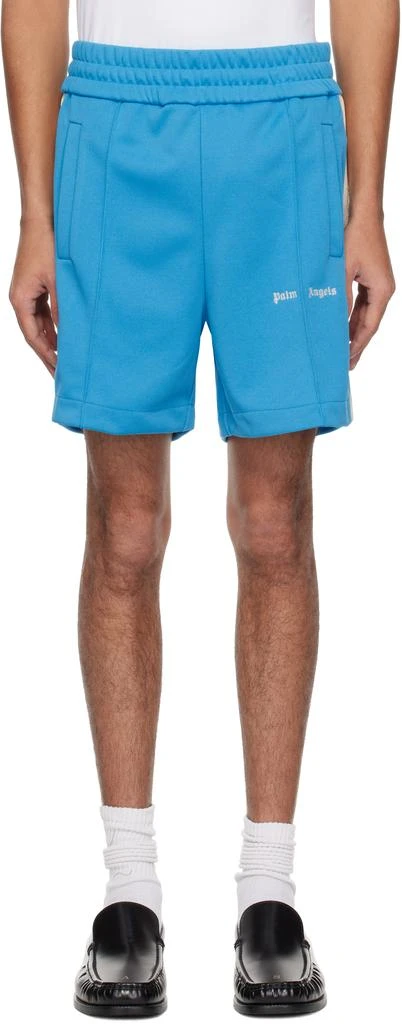 Palm Angels Blue Classic Logo Track Shorts 1
