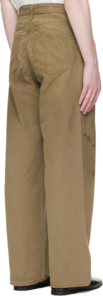 stein Khaki Sulfur Dyed Oxford Vintage Wide Trousers 3