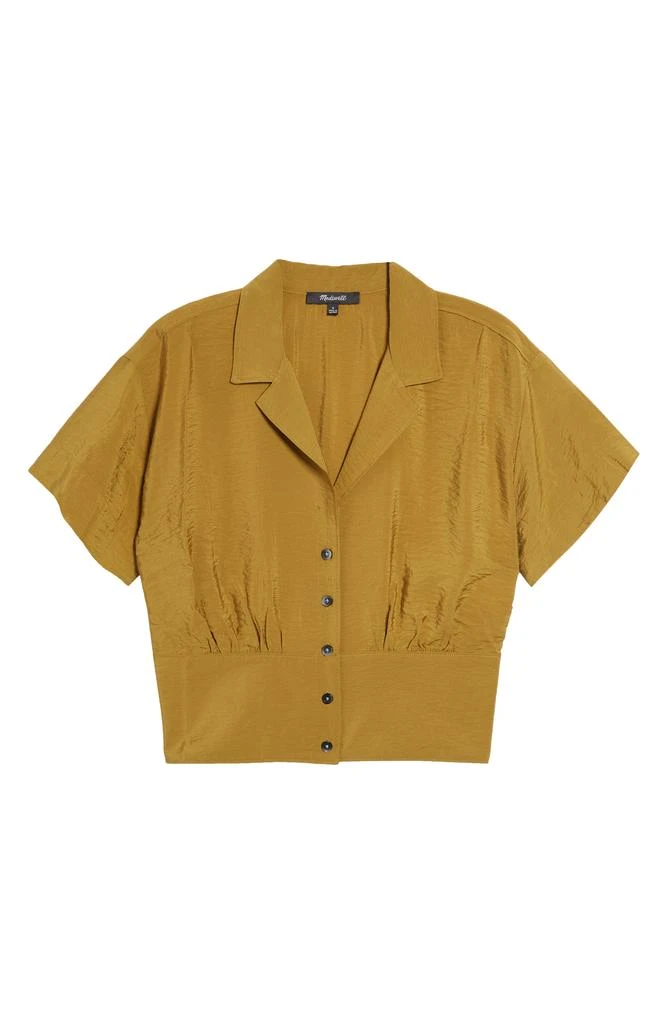 Madewell Drapey Banded Bottom Button-Up Top 4
