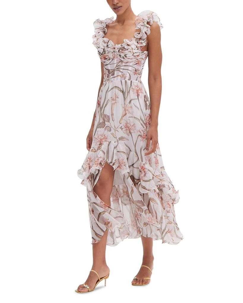 PatBO Botanic Flutter Sleeve Hi Low Maxi Dress 4
