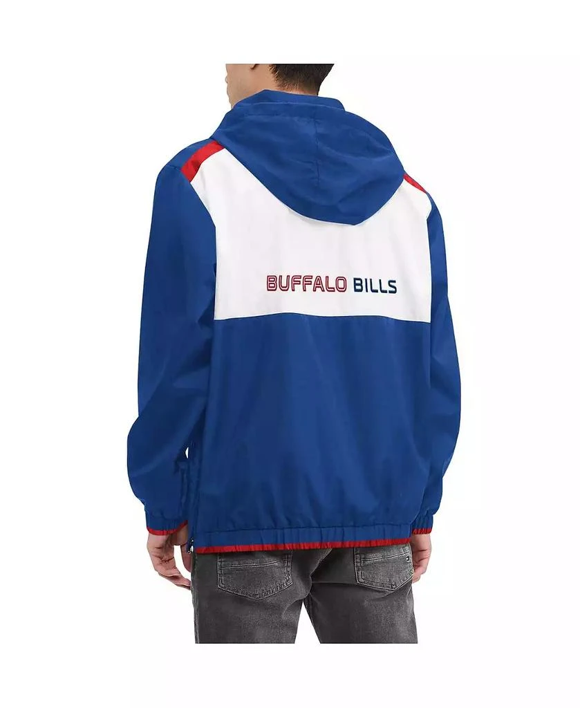 Tommy Hilfiger Men's Royal, White Buffalo Bills Carter Half-Zip Hooded Top 2