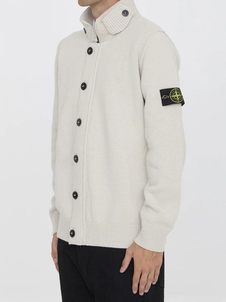 Stone Island Cardigan In Wool Blend 2