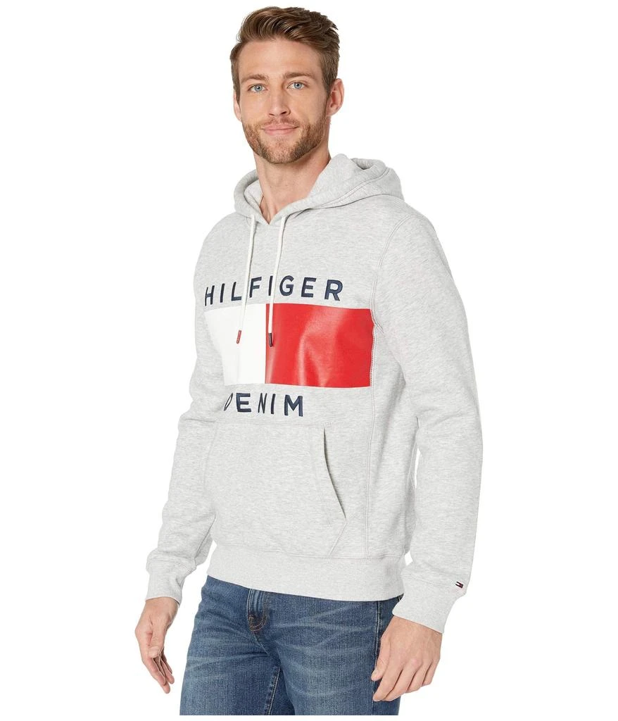 Tommy Hilfiger Tommy Hilfiger Men's Long Sleeve Fleece Flag Pullover Hoodie Sweatshirt 2