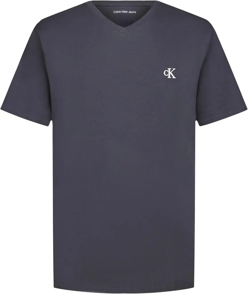Calvin Klein Calvin Klein Boys' Short Sleeve Solid V-Neck T-Shirt, Soft, Comfortable, Relaxed Fit