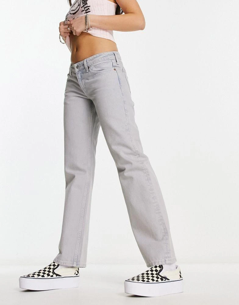 Weekday Weekday Arrow low rise straight leg jeans in artic blue 1