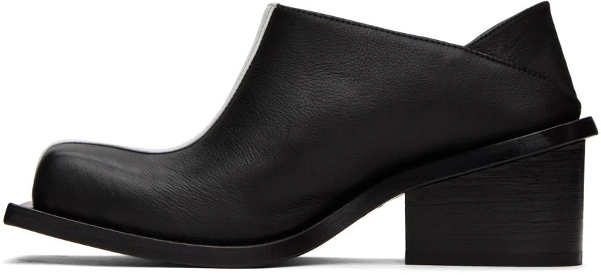FIDAN NOVRUZOVA SSENSE Exclusive Black & White Fonda Chunky Heel Mules 3