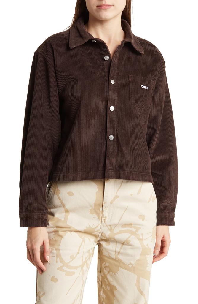 Obey Marilyn Cotton Corduroy Button-Up Shirt