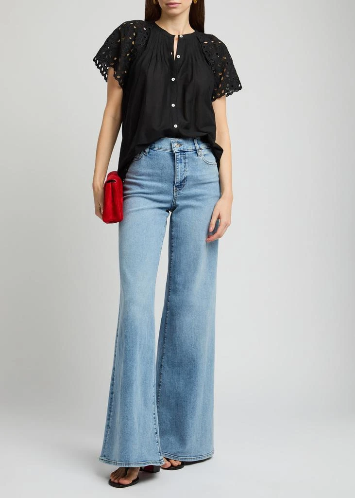 Rails Cerise eyelet-embroidered cotton blouse 4