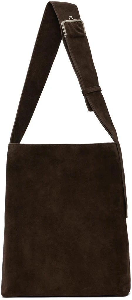 FIDAN NOVRUZOVA Brown Ava Suede Tote 1