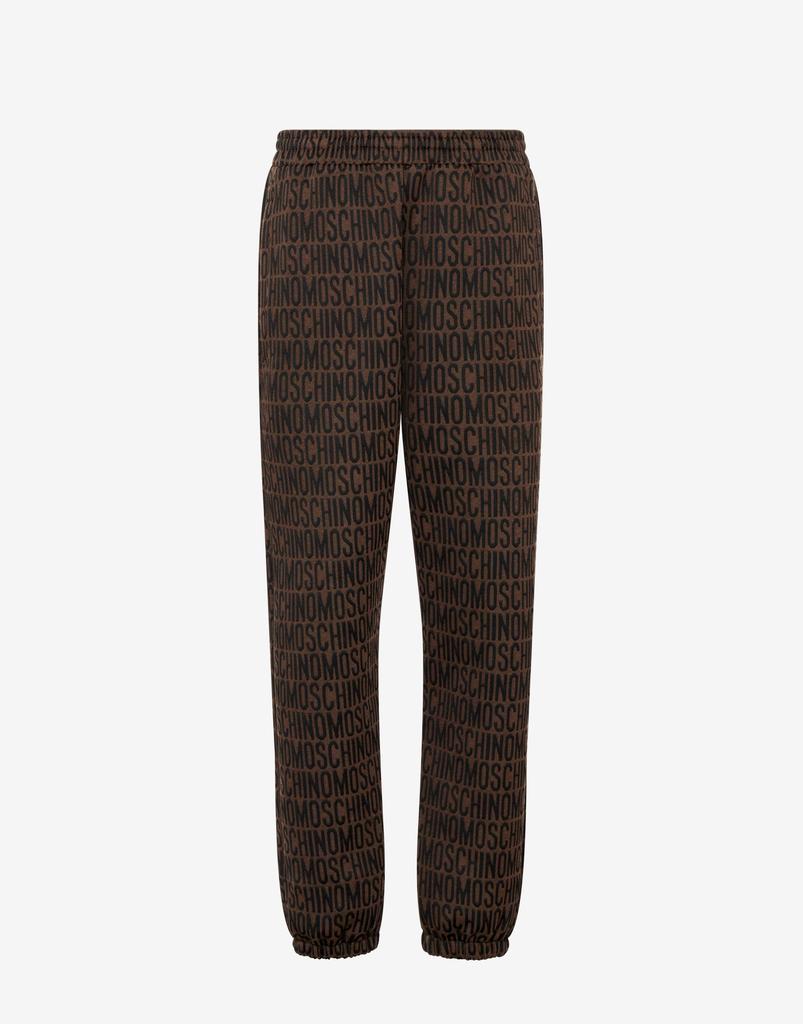 Moschino All-over Logo Jacquard Fleece Joggers