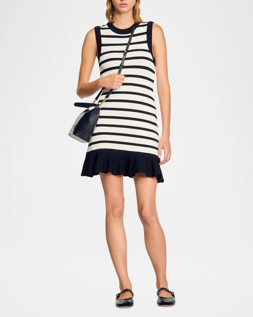 Sandro Sicilia Striped Knit Mini Dress 2