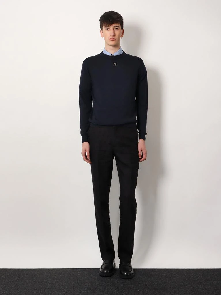 Fendi Wool sweater with ff metal logo 2