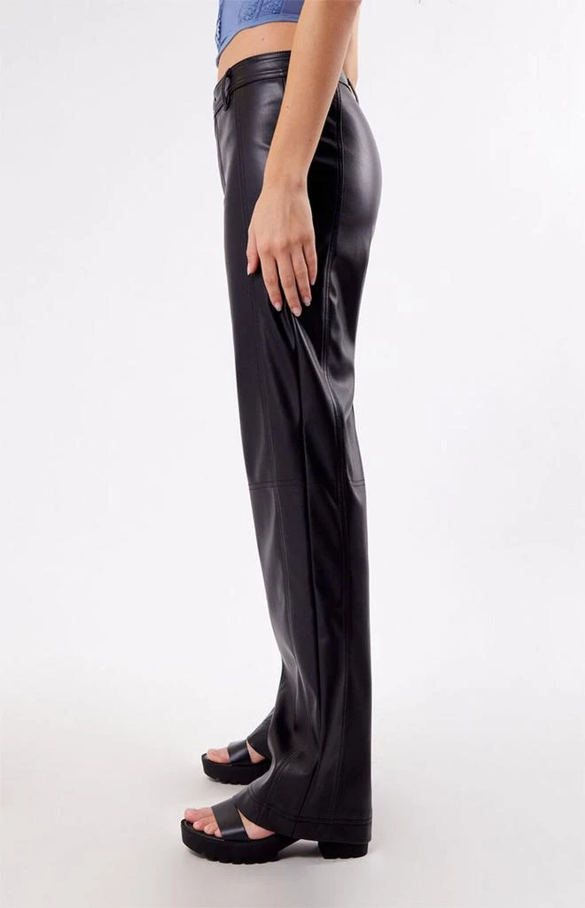 PacSun Faux Leather Low Rise Straight Leg Pants 3