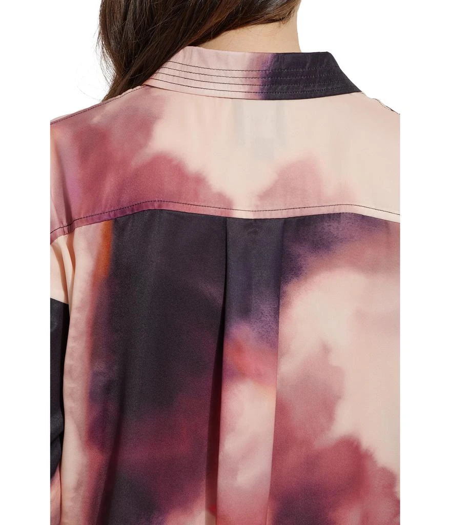Lyssé Printed Stitched Satin Shirt 3