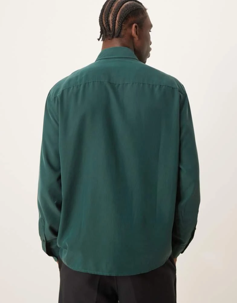 Abercrombie & Fitch Abercrombie & Fitch long sleeve shirt in dark green 3