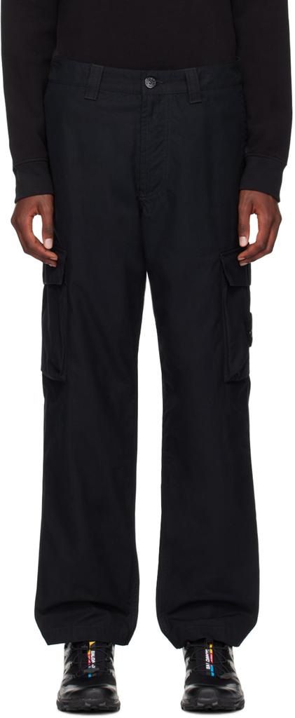 パンツ 22SS STONE  Black Cargo Pants Black Logo Patch Cargo Pants – On Sale Now with Up to 66
