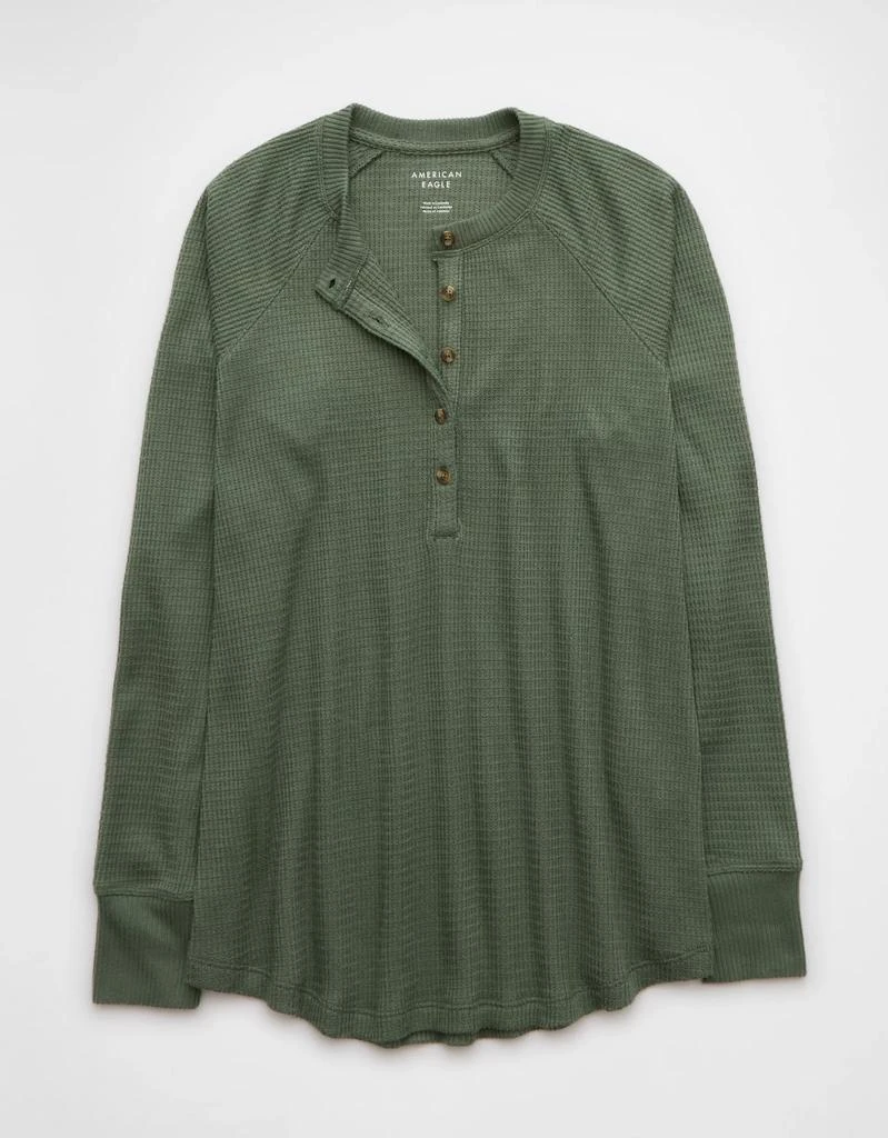AE AE Plush Long-Sleeve Henley T-Shirt 3