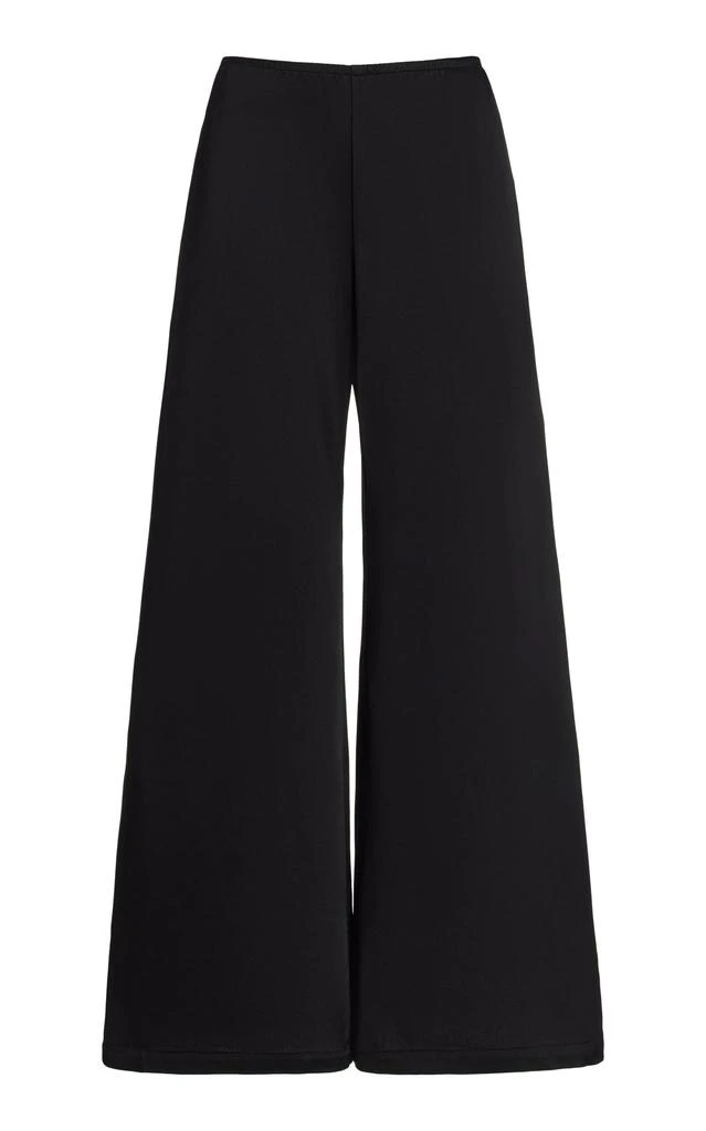 Leset Leset - Barb Satin Wide-Leg Pants - Black - S - Moda Operandi 1