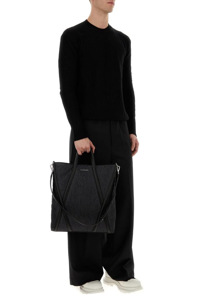 Alexander McQueen Black nylon The Harness shopping bag