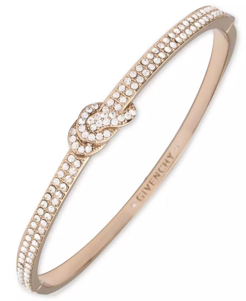 Givenchy Crystal Stone Silver-Tone Bangle Bracelet