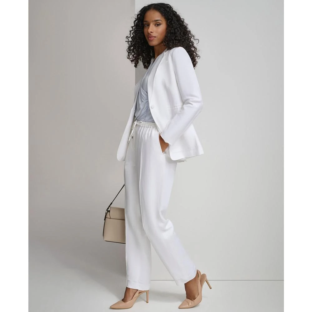 Calvin Klein Women's Peak-Lapel Single-Button Blazer 8