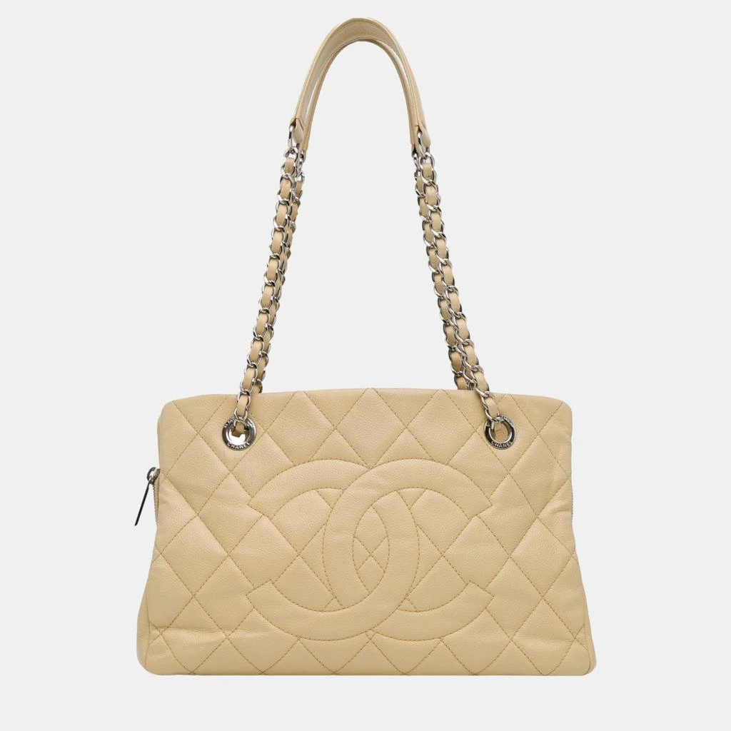 Chanel Chanel Beige Caviar Timeless CC Soft Shopper Tote 1