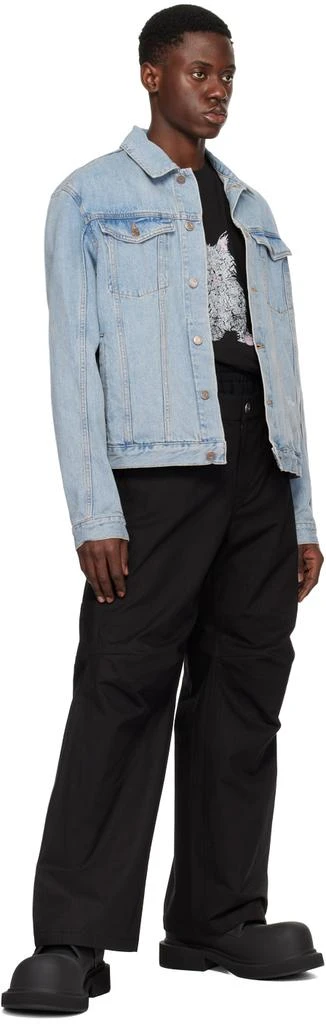 We11done Blue Embroidered Denim Jacket 4