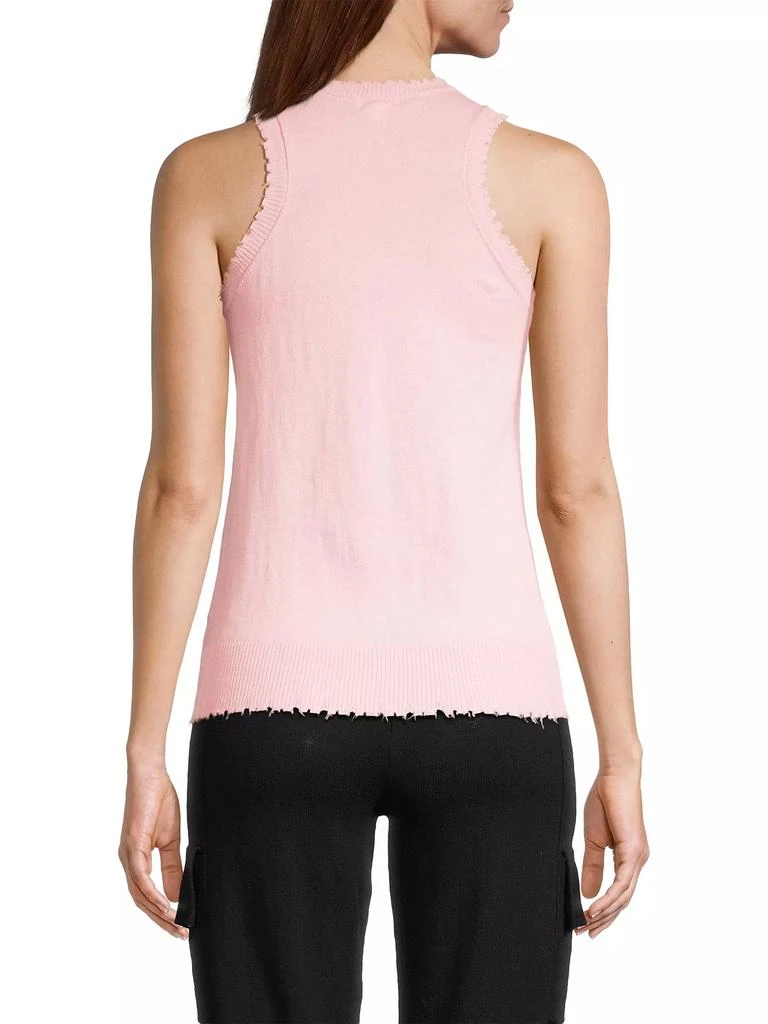 Minnie Rose Cotton-Cashmere Frayed Tank 5