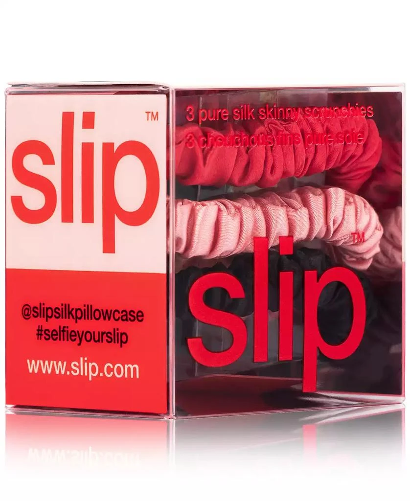 Slip 3-Pc. Pure Silk Skinny Scrunchies Set 2